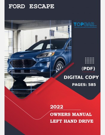ford escape 2022 owners manual